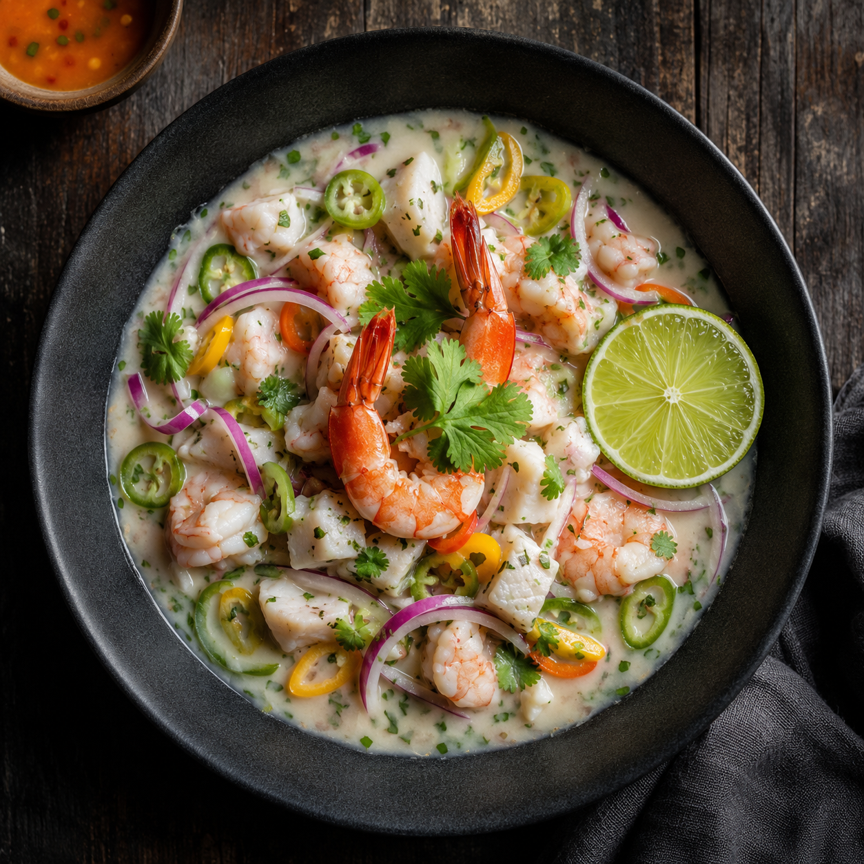 Pescado y Camarones